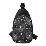 Vampire Coffin Pattern Print Chest Bag