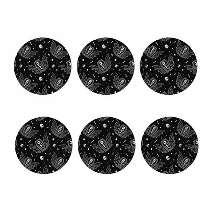 Vampire Coffin Pattern Print Coaster Set