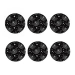 Vampire Coffin Pattern Print Coaster Set