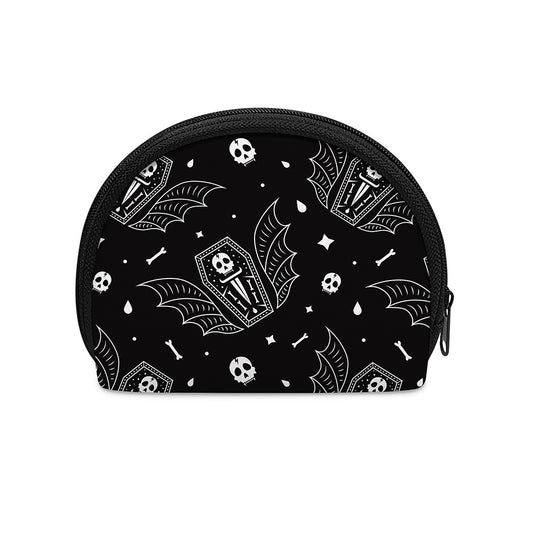 Vampire Coffin Pattern Print Coin Purse