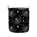 Vampire Coffin Pattern Print Collapsible Laundry Basket