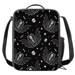 Vampire Coffin Pattern Print Crossbody Lunch Bag