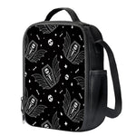 Vampire Coffin Pattern Print Crossbody Lunch Bag