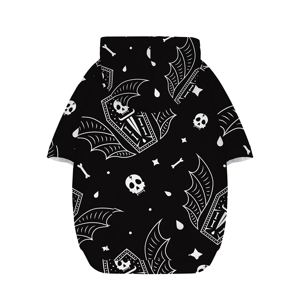 Vampire Coffin Pattern Print Dog Zip Up Hoodie