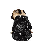 Vampire Coffin Pattern Print Dog Zip Up Jacket