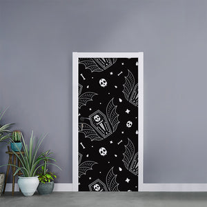 Vampire Coffin Pattern Print Door Sticker