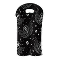 Vampire Coffin Pattern Print Double Neoprene Wine Tote