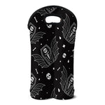 Vampire Coffin Pattern Print Double Neoprene Wine Tote