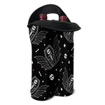 Vampire Coffin Pattern Print Double Neoprene Wine Tote