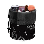 Vampire Coffin Pattern Print Drawstring Makeup Bag