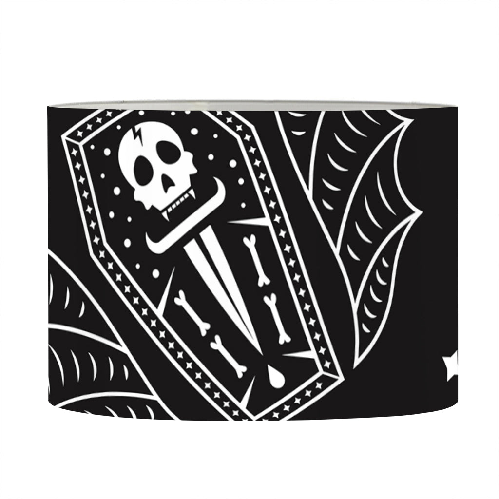 Vampire Coffin Pattern Print Drum Lamp Shade