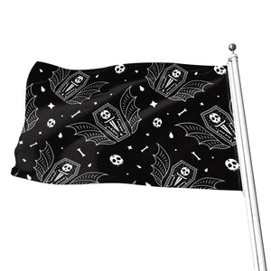 Vampire Coffin Pattern Print Flag