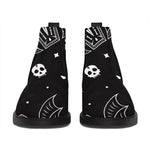 Vampire Coffin Pattern Print Flat Ankle Boots