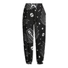 Vampire Coffin Pattern Print Fleece Lined Knit Pants