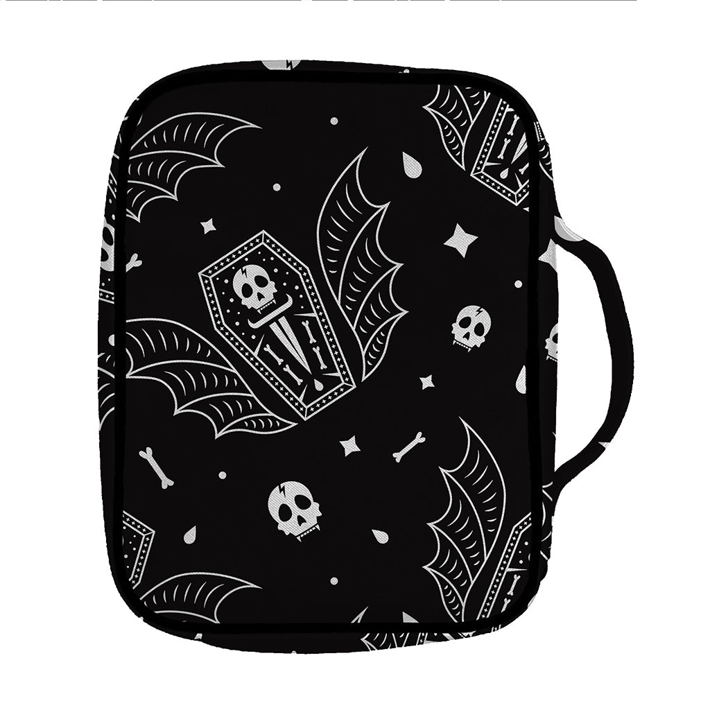 Vampire Coffin Pattern Print Front Pocket Bible Bag