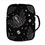 Vampire Coffin Pattern Print Front Pocket Bible Bag
