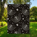 Vampire Coffin Pattern Print Garden Flag