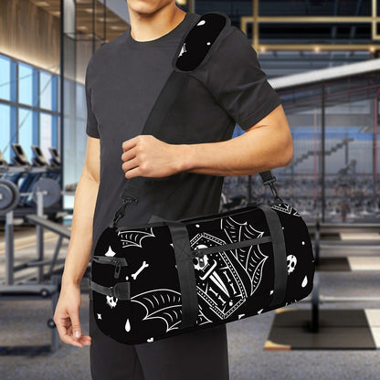Vampire Coffin Pattern Print Gym Bag