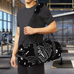 Vampire Coffin Pattern Print Gym Bag