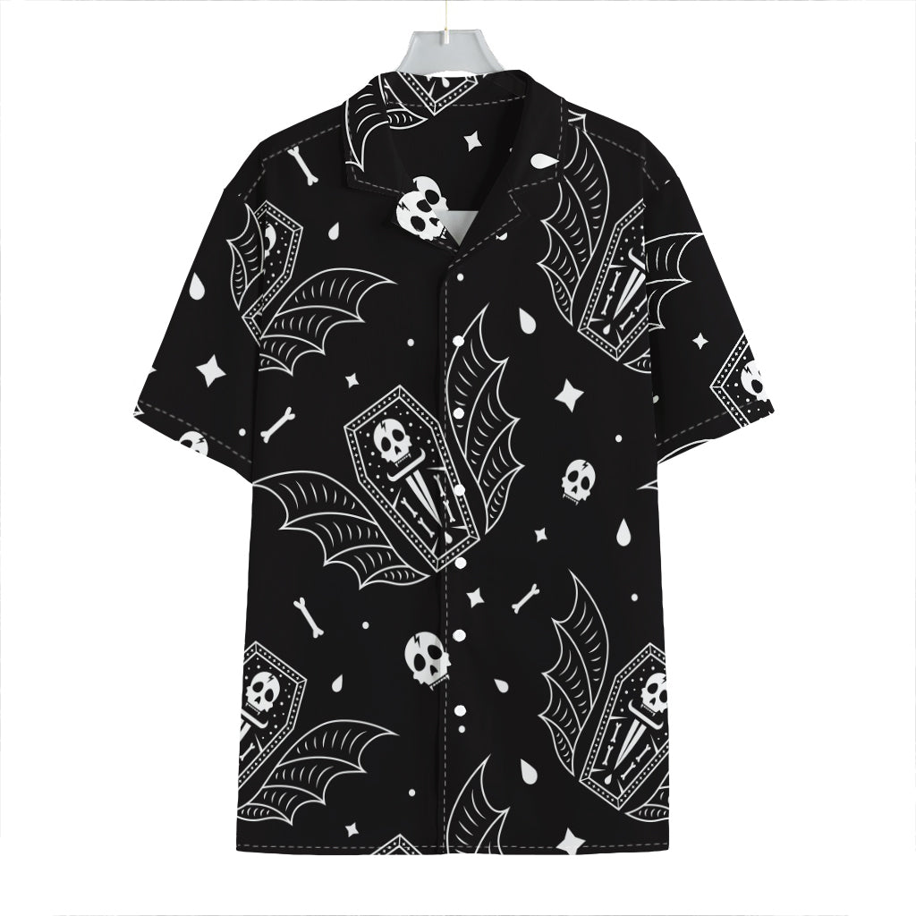 Vampire Coffin Pattern Print Hawaiian Shirt