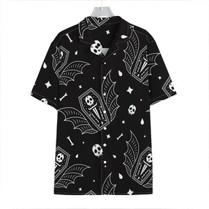 Vampire Coffin Pattern Print Hawaiian Shirt