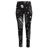 Vampire Coffin Pattern Print High-Waisted Pocket Leggings