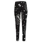 Vampire Coffin Pattern Print High-Waisted Pocket Leggings