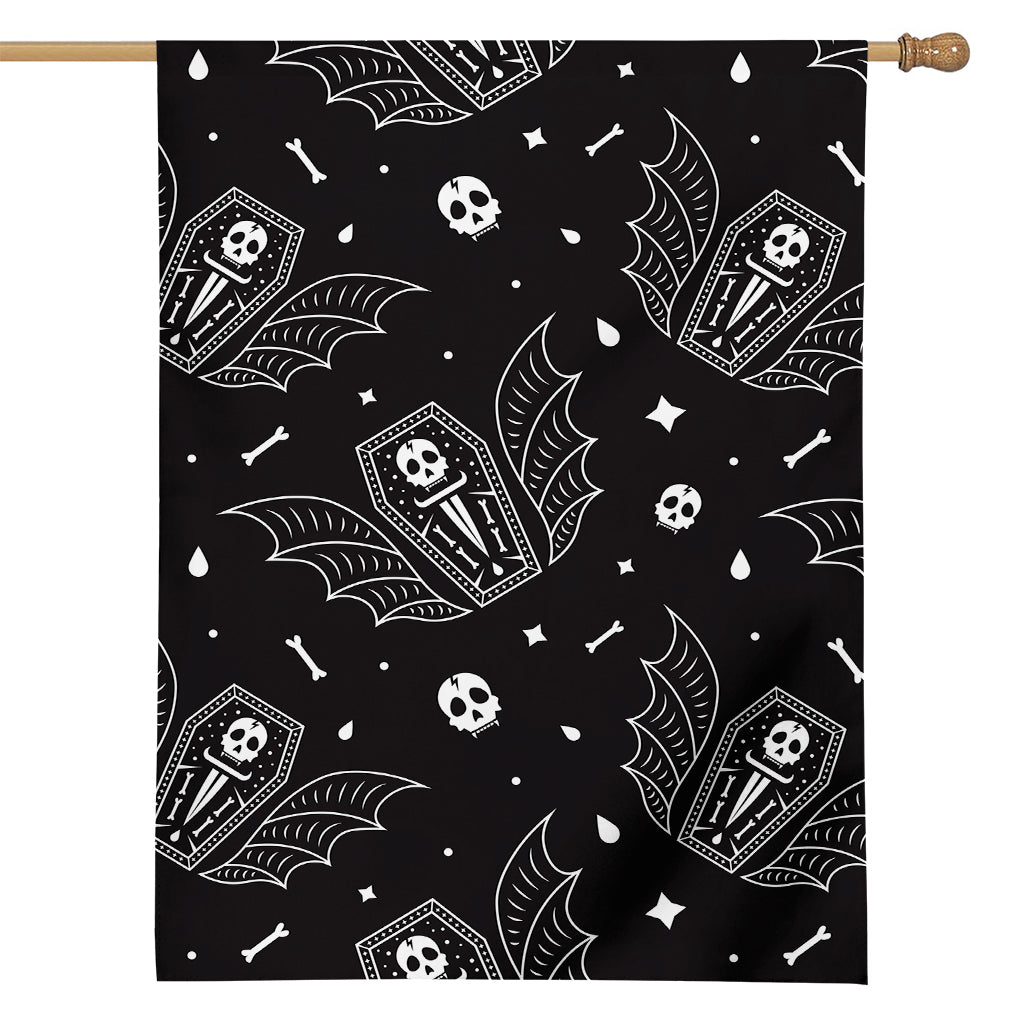 Vampire Coffin Pattern Print House Flag