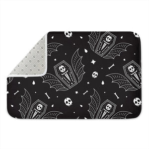 Vampire Coffin Pattern Print Indoor Door Mat