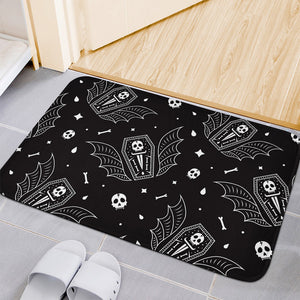 Vampire Coffin Pattern Print Indoor Door Mat