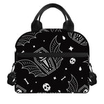 Vampire Coffin Pattern Print Insulated Lunch Bag