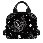 Vampire Coffin Pattern Print Insulated Lunch Bag