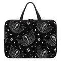 Vampire Coffin Pattern Print Laptop Sleeve With Handle
