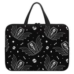 Vampire Coffin Pattern Print Laptop Sleeve With Handle