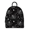 Vampire Coffin Pattern Print Leather Backpack