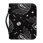 Vampire Coffin Pattern Print Leather Bible Cover