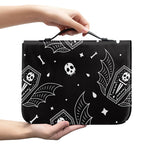 Vampire Coffin Pattern Print Leather Bible Cover
