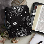 Vampire Coffin Pattern Print Leather Bible Cover