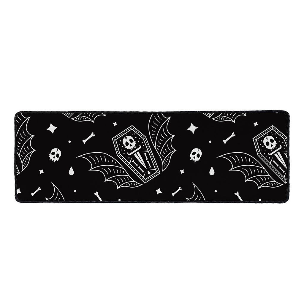 Vampire Coffin Pattern Print Long Kitchen Mat