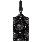 Vampire Coffin Pattern Print Luggage Tag