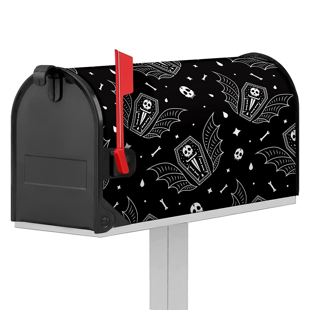 Vampire Coffin Pattern Print Mailbox Cover
