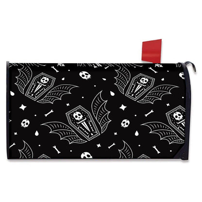 Vampire Coffin Pattern Print Mailbox Cover