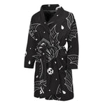 Vampire Coffin Pattern Print Men's Bathrobe