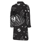 Vampire Coffin Pattern Print Men's Bathrobe