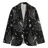 Vampire Coffin Pattern Print Men's Blazer