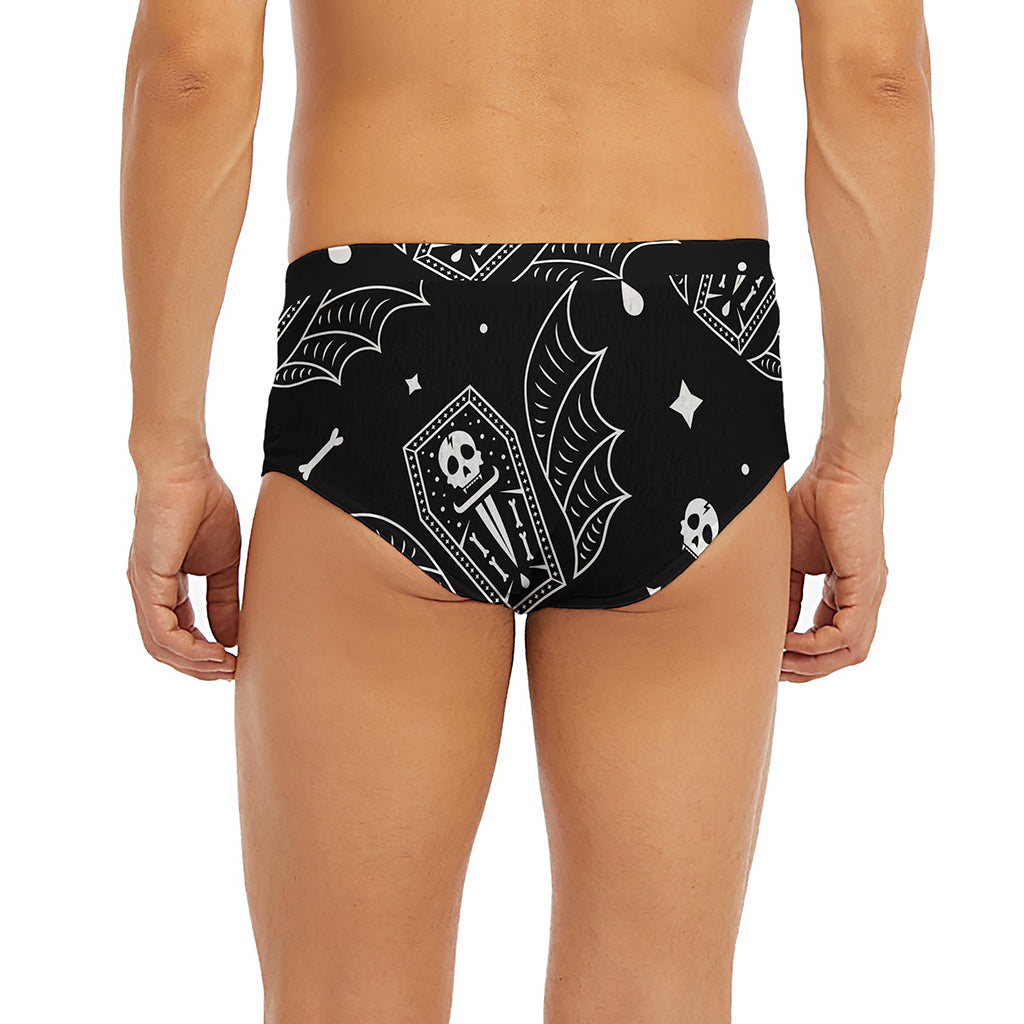 Vampire Coffin Pattern Print Men's Briefs