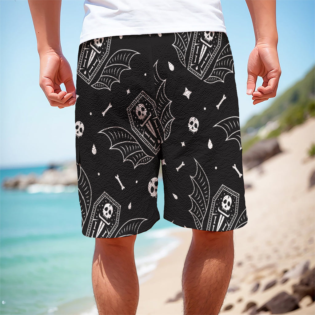 Vampire Coffin Pattern Print Men's Cargo Shorts