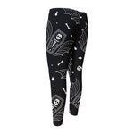 Vampire Coffin Pattern Print Men's Compression Pants