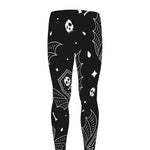 Vampire Coffin Pattern Print Men's leggings