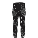 Vampire Coffin Pattern Print Men's leggings